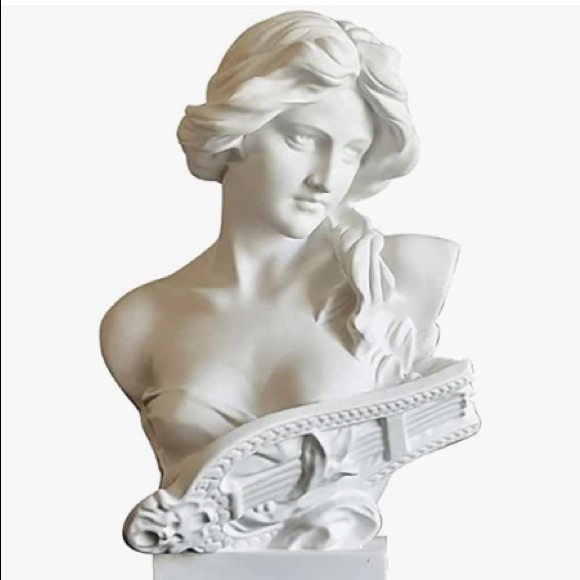 Other - NWOT Greek Goddess of Music White Sculpture Resin Statue